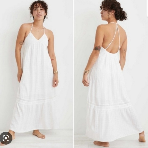 aerie Dresses & Skirts - Aerie Maxi Dress Open White kWomen Size L